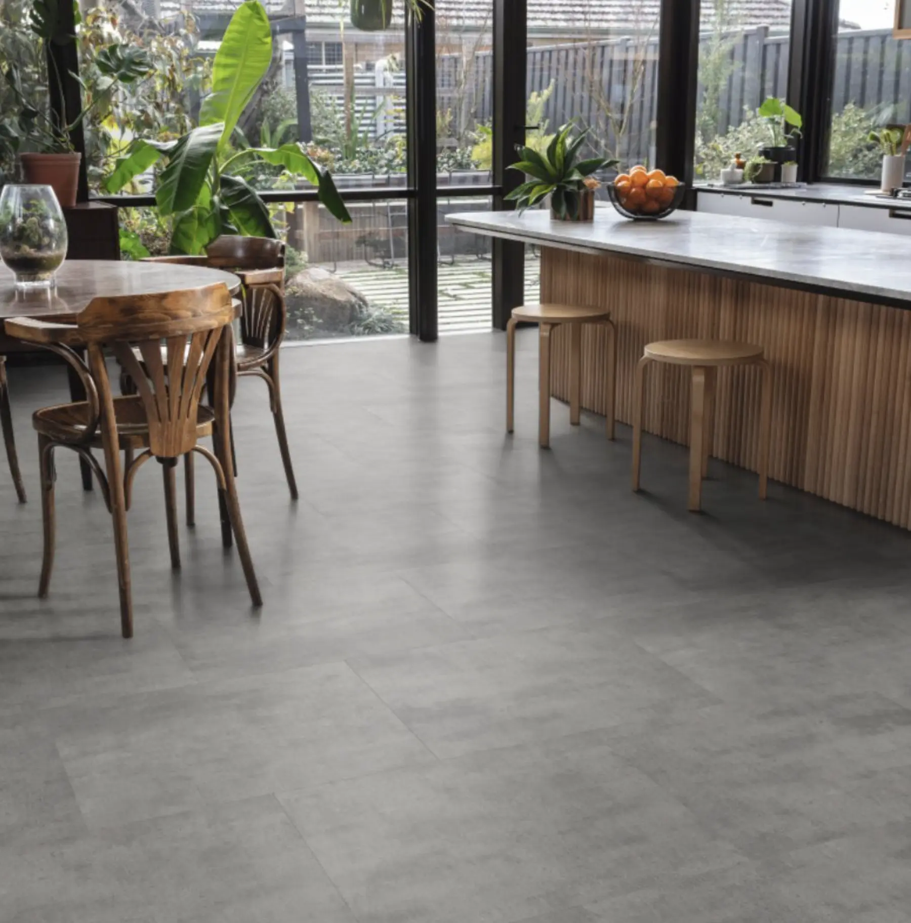 how to clean concrete floors indoors