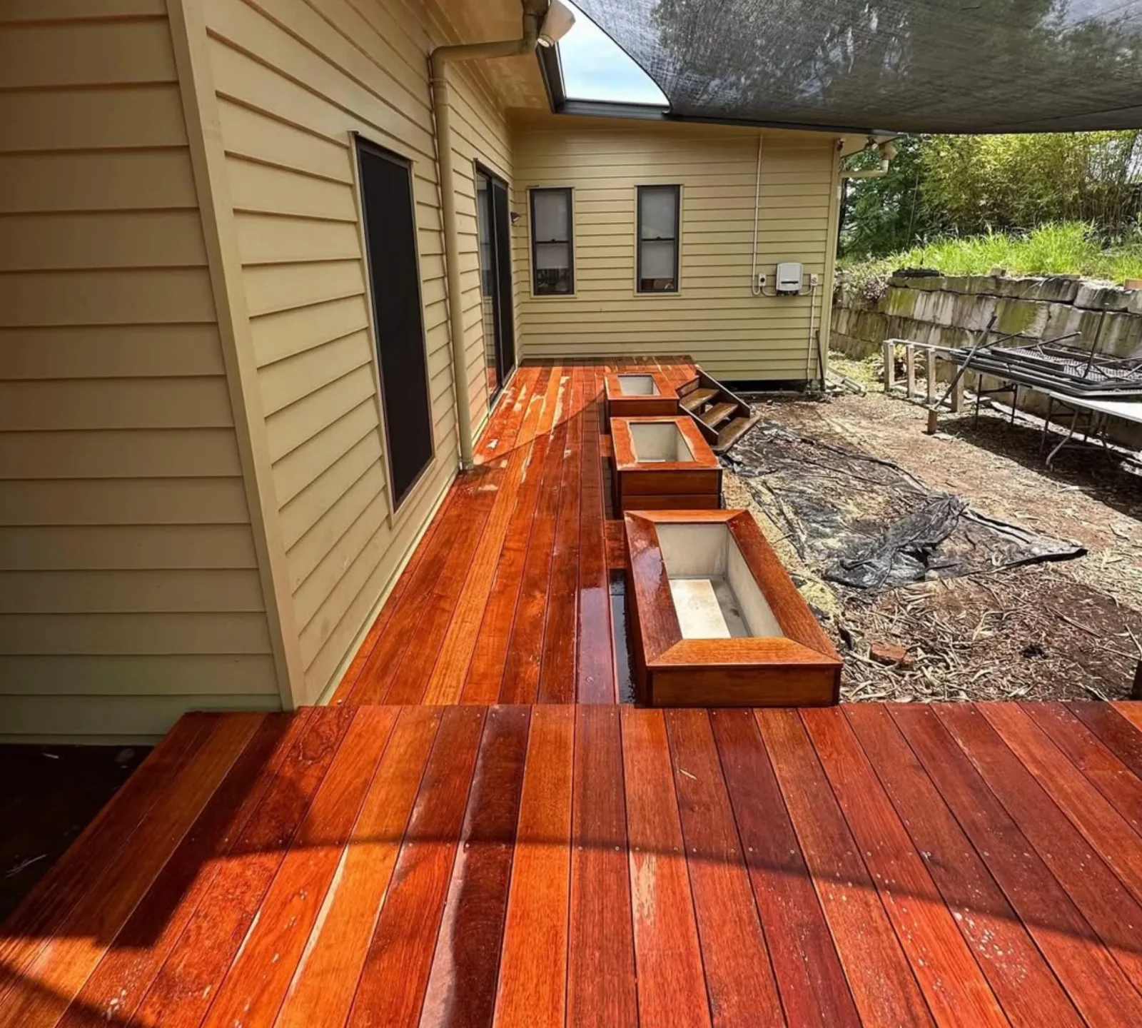 Merbau deck care