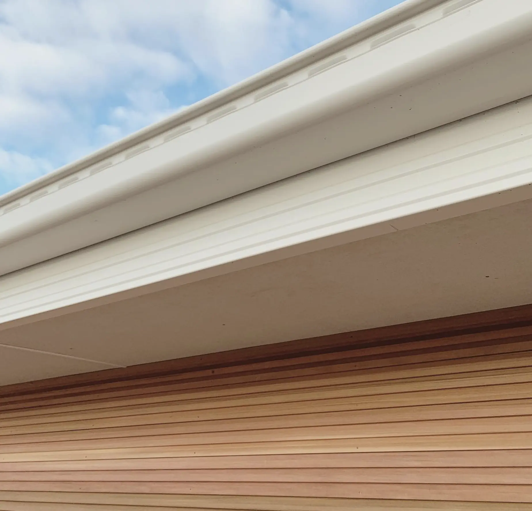 Painted Colorbond gutters in modern colour