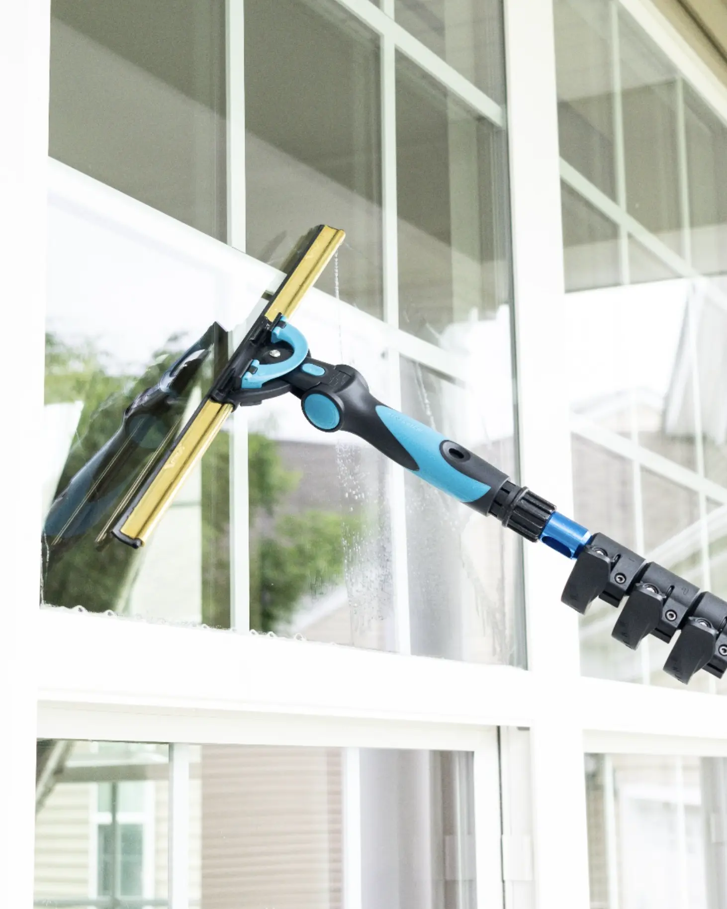 Window cleaning tools on site