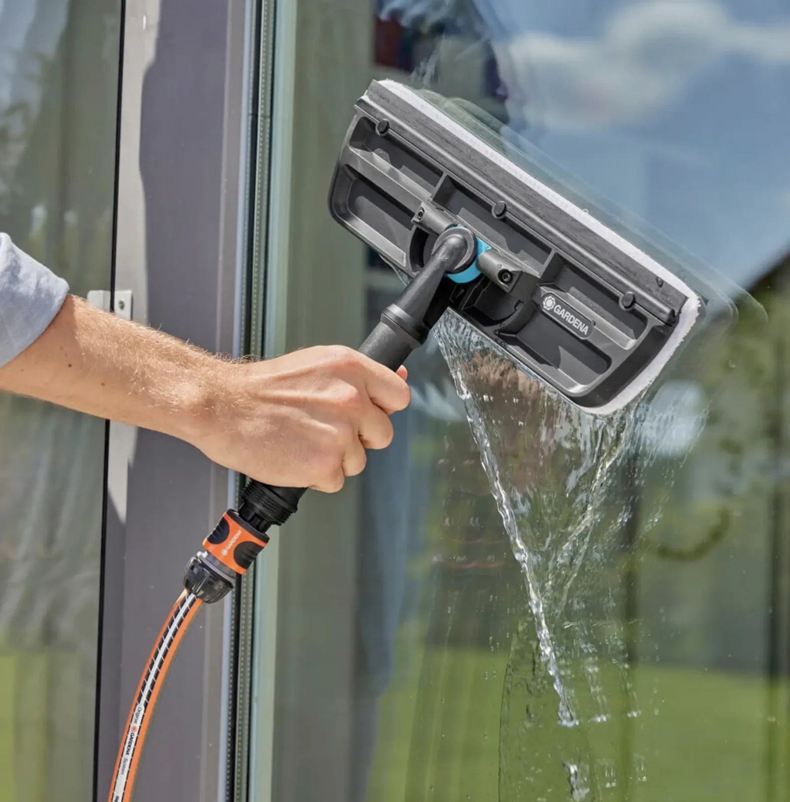 Wiping window frame during final check