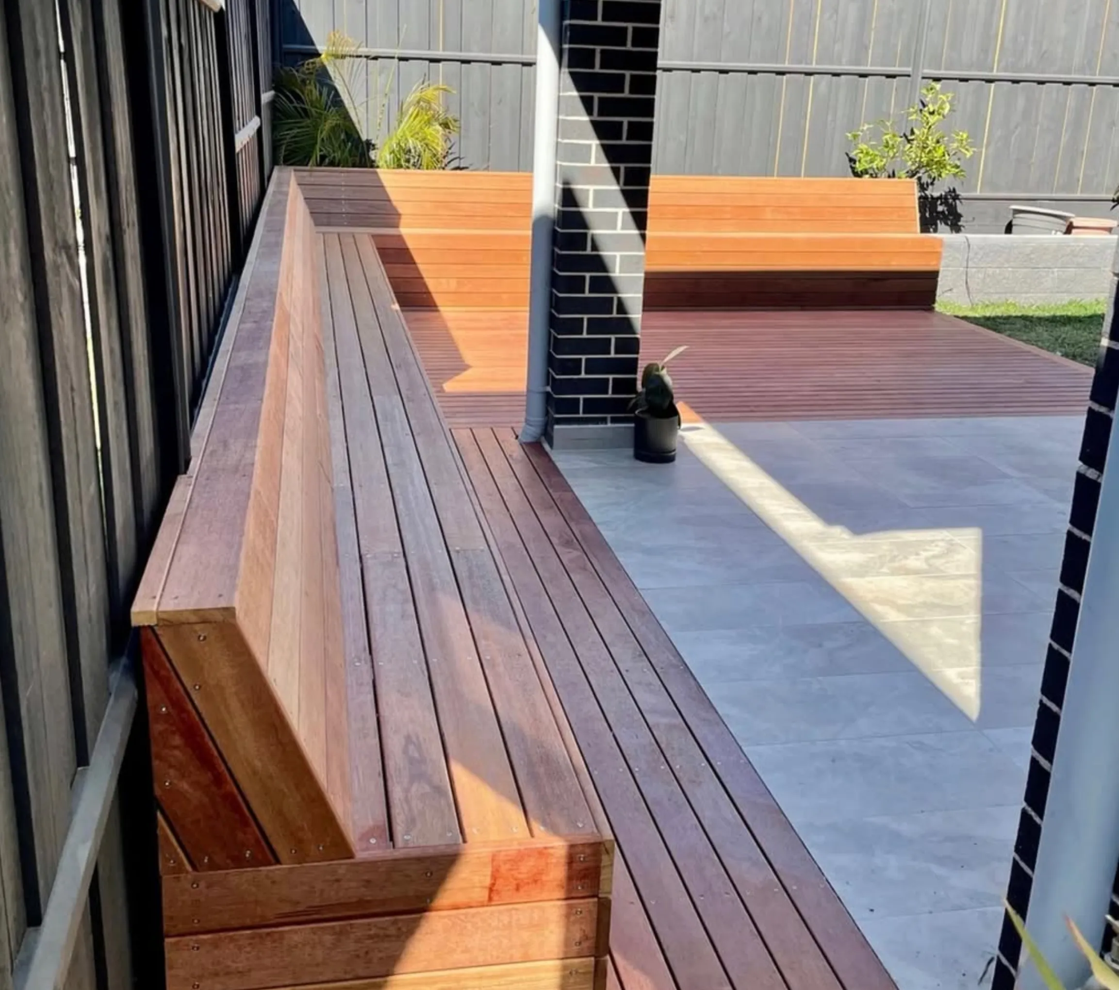 cleaning Merbau deck
