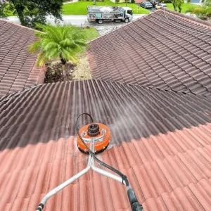 Roof washing service
