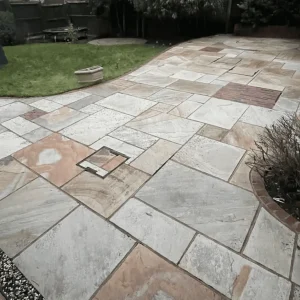 cleaning outdoor tiles with pressure washer