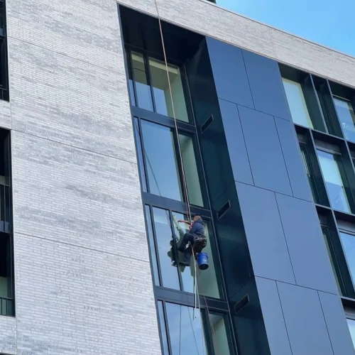 high rise window washing