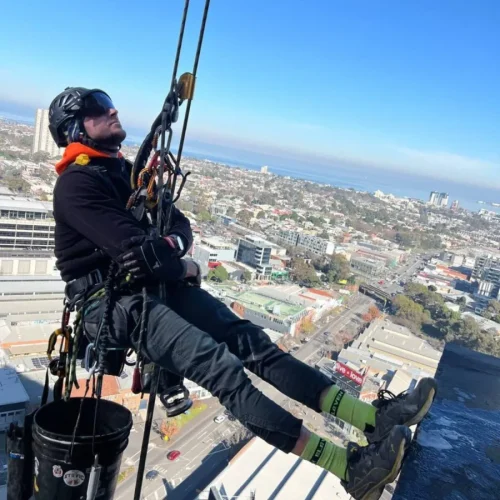 skyscraper window cleaner